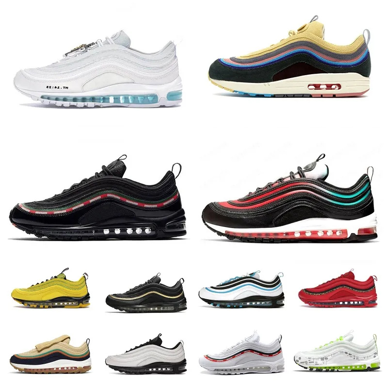

Max 97 Casual ShOes MSCHF x INRI Jesus Undefeated Black Summit Triple White Metalic Gold Mens Women Designer Air 97s Sean Wotherspoon Sliver Bullet Trainers Sneakers