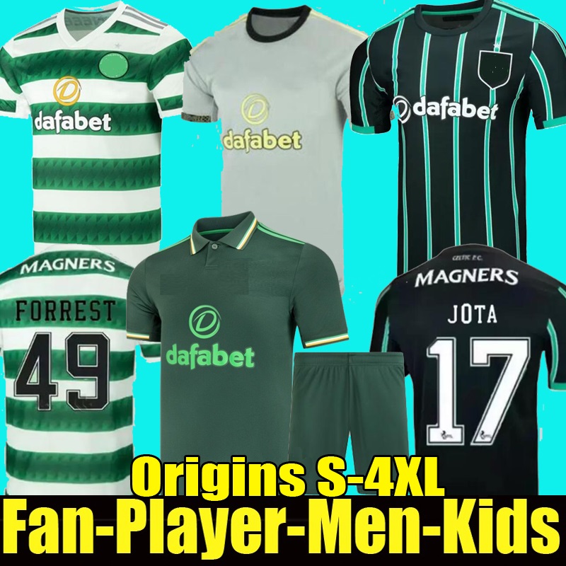 

XXXL 4XL 2022 2023 Celtic Fourth soccer jerseys home Origins KYOGO JOTA AJETI 22 23 Mens Kids ABADA MCGREGOR TURNBULL STARFELT football shirt fans player, Origins+patch