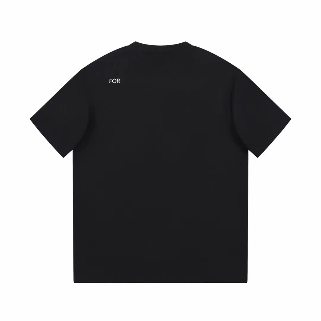 

2023 New men's fashion clothing summer casual fashion designer printed street short sleeve net red the same couple's edition models limited classic Base letter, Black
