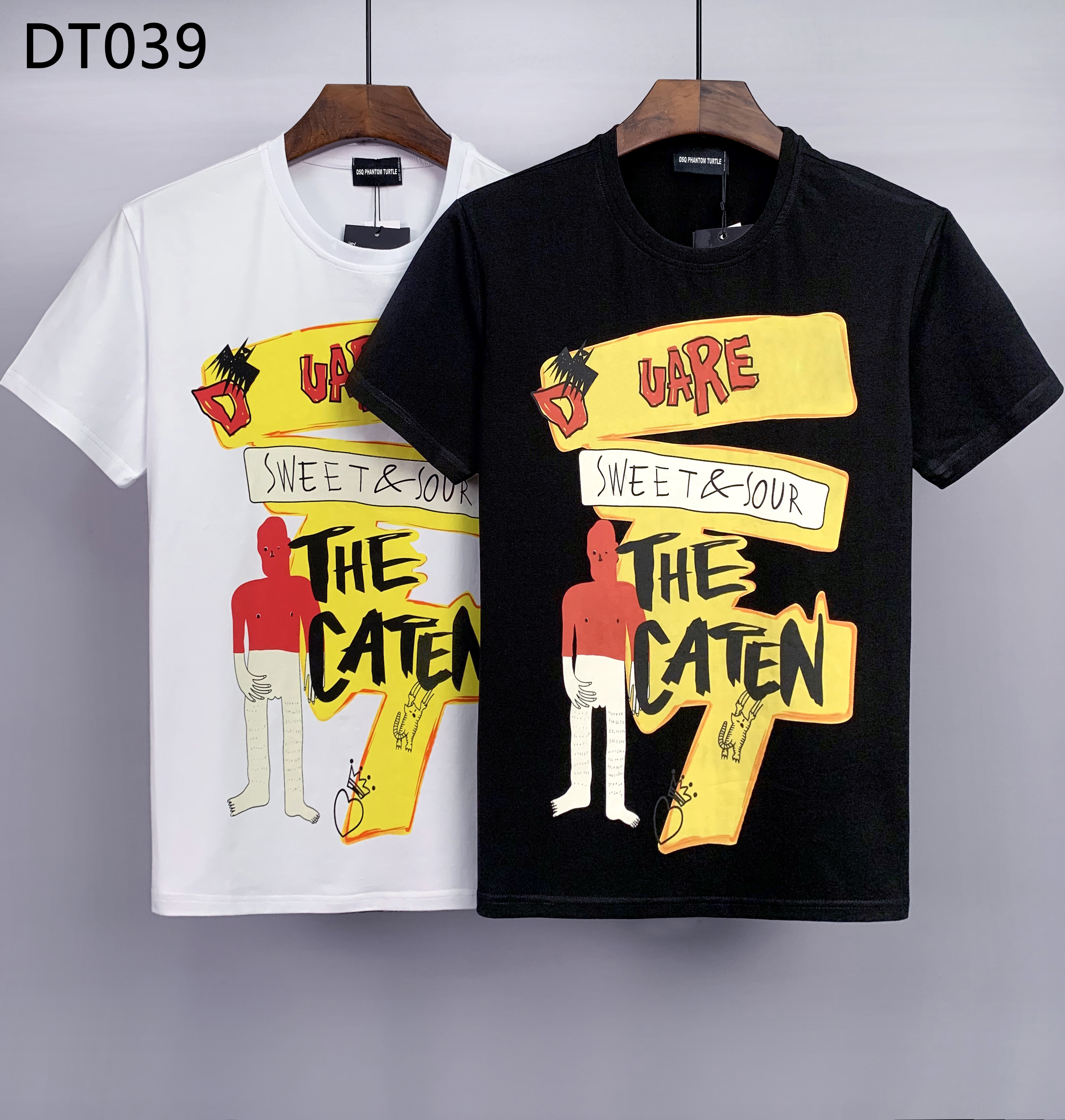 DSQ PHANTOM TURTLE Men's T-Shirts Mens Designer T Shirts Black White Back Cool T-shirt Men Summer Italian Fashion Casual Street T-shirt Tops Pl