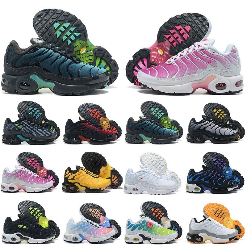 

2023 Classic Children's Sports TN Shoes Kids Boys and Girls Toddler Sneakers Outdoor Trainers Jogging SIZE 28-35, Top quality
