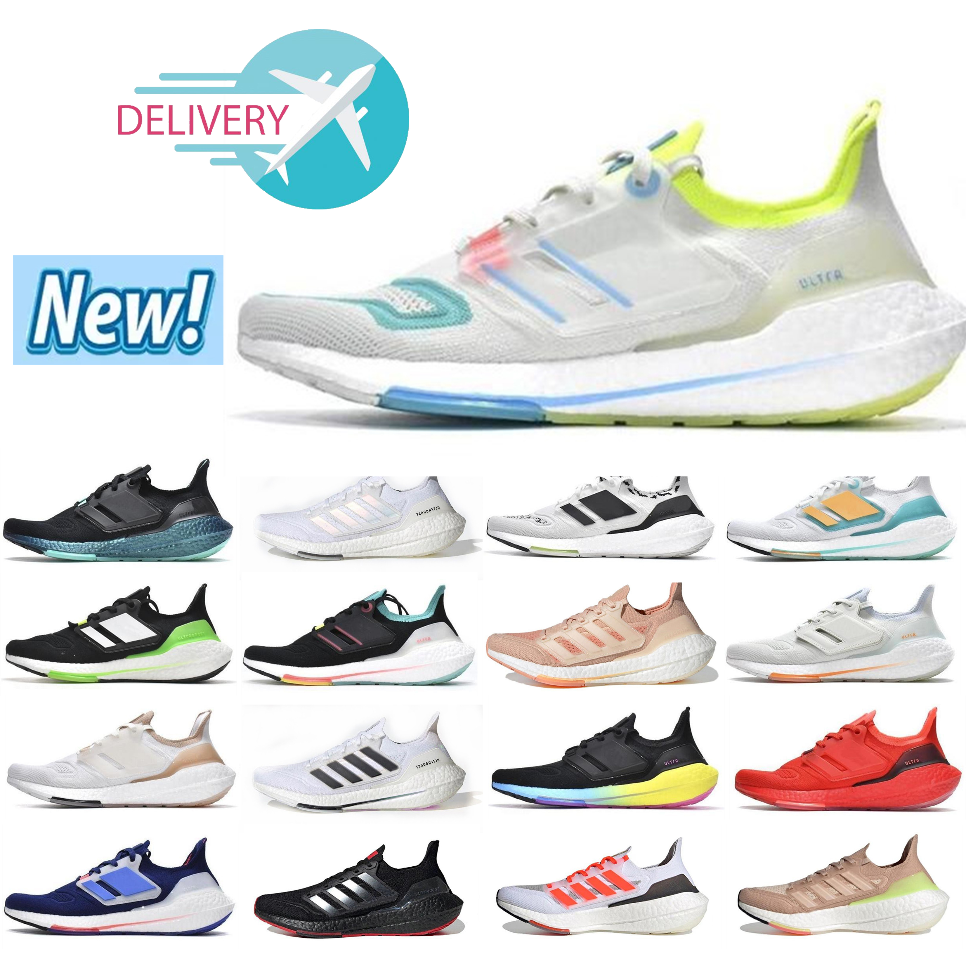 

2023 Ultraboosts 20 UB 21 Men Running Shoes Ultra 4.0 5.0 Core Triple Black White Solar Blue Gold Metallic Tech Indigo Purple Dash Grey Women Tenis Designer Sneakers S01, #37