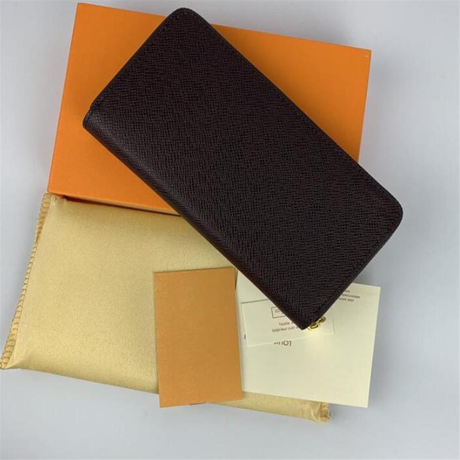 

Single zipper WALLET the most stylish way to carry around money cards and coins men leather purse card holder long business wome187l, White grid