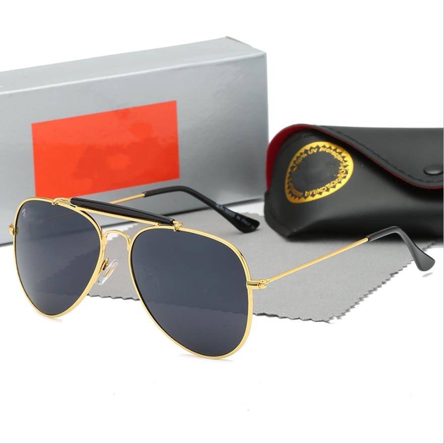 

high quality Designer sunglasses men women classical sun ben glasses aviator model G09 lenses Double bridge design suitable driving fishing Eyewear