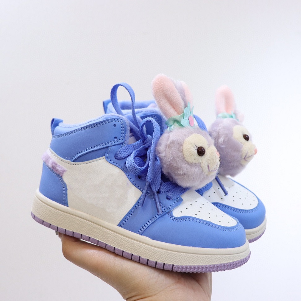 

Toddler Blue rabbit Cartoon park board shoes Chicago BABY kids boys sneakers black red white purple Basketball shoe store US11C-US3Y