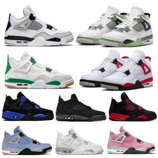 

Men Women Basketball Shoes Jumpman 4 4s Military Black Cat Pine Green Red Thunder Cement Seafoam Infrared 2023 Trainers Sneakers, Gold