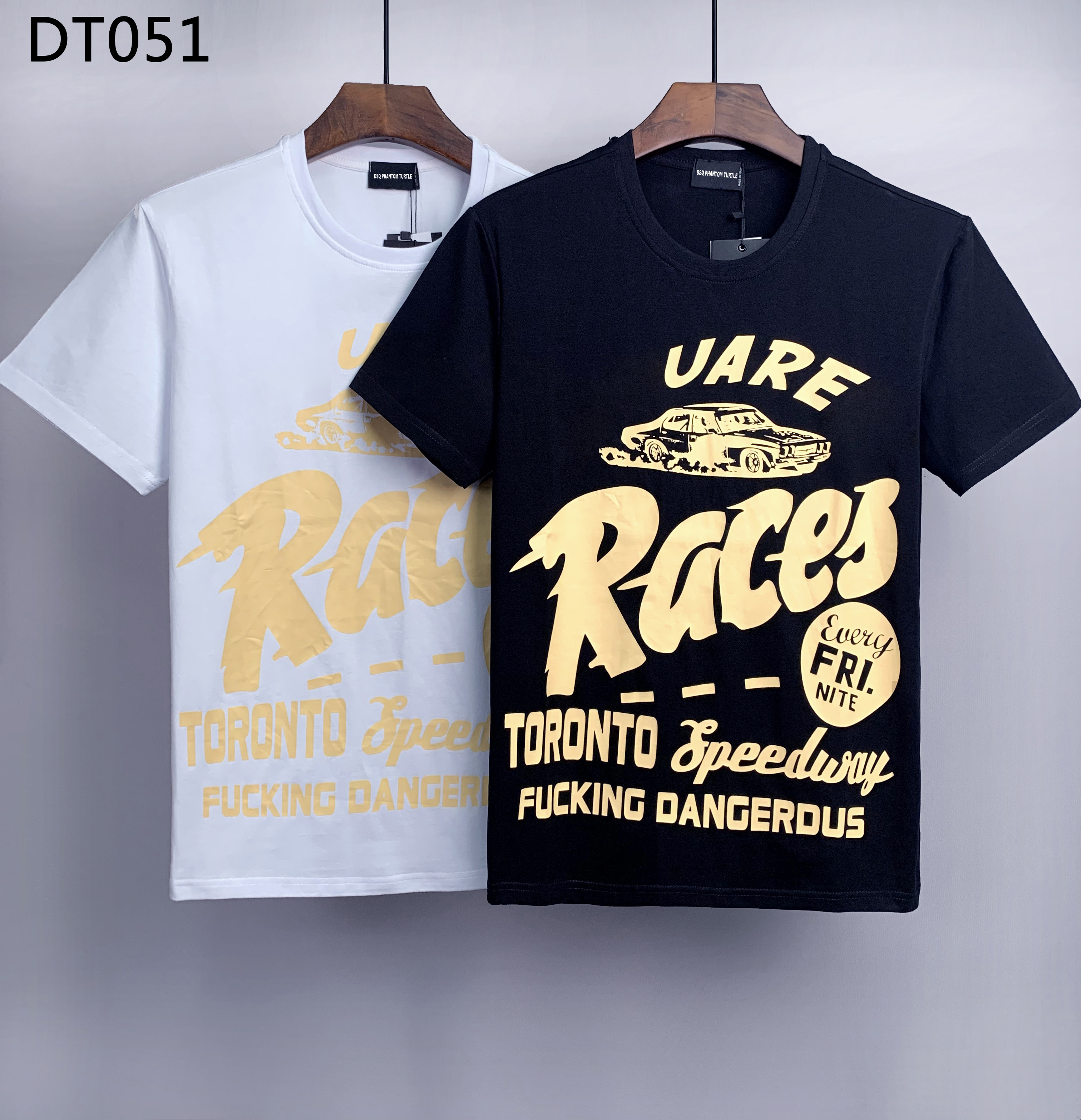 DSQ PHANTOM TURTLE Men's T-Shirts Mens Designer T Shirts Black White Back Cool T-shirt Men Summer Fashion Casual Street T-shirt Tops Plus Size