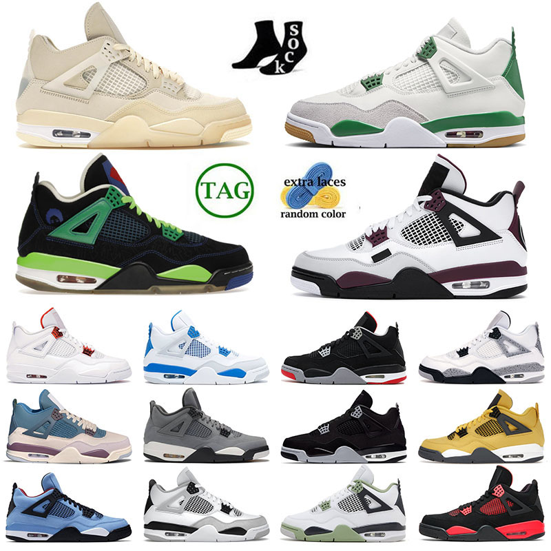 

mens womens jmpman 4 basketball shoe sports sneakers original Sail wholesale Cactus Jack new Pine Green Sophomore Album Pure Money Red Thunder Infrared big size 13, 1 (30)