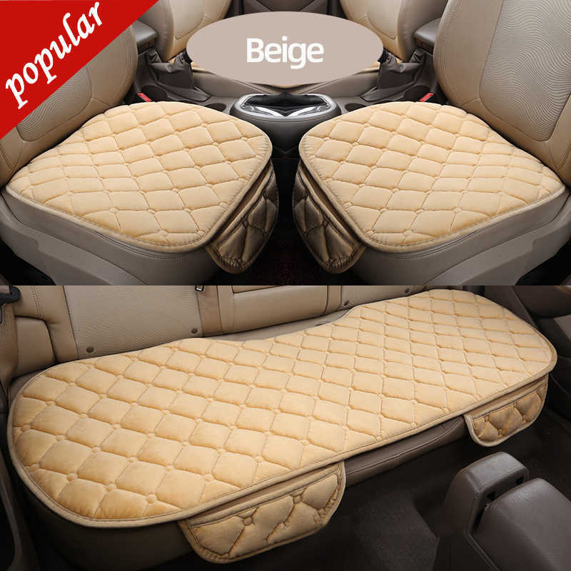 

Car Seat Cover Car Accessory Front Rear Flocking Cloth Winter Warm Cushion Breathable Protector Mat Pad Universal Auto Interior