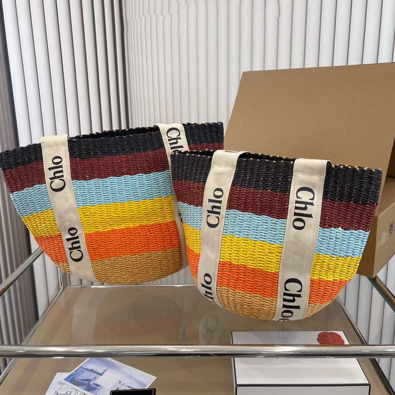 

big bag designer fashion mifuko woody l size raffia tote bag men and women handbag woven leather bucket bags with letters summer 003, Customize