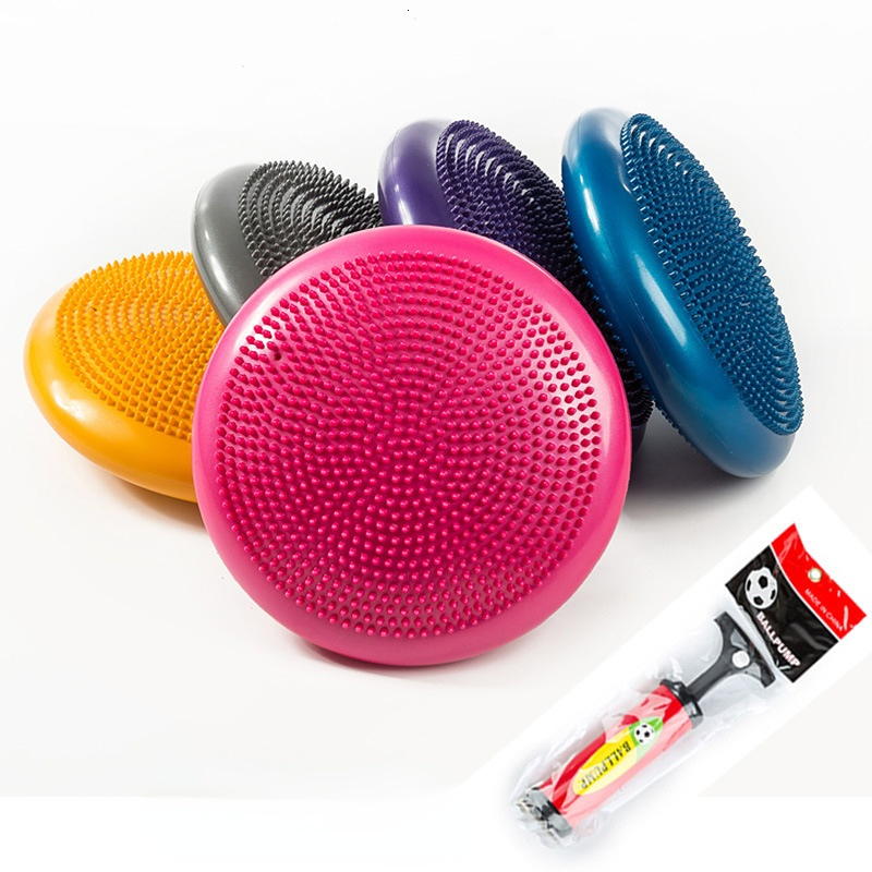 

Yoga Balls 33x33cm Inflatable Yoga Massage Ball Durable Universal Sports Gym Fitness Yoga Wobble Stability Balance Disc Massage Cushion Mat 230309, Cream