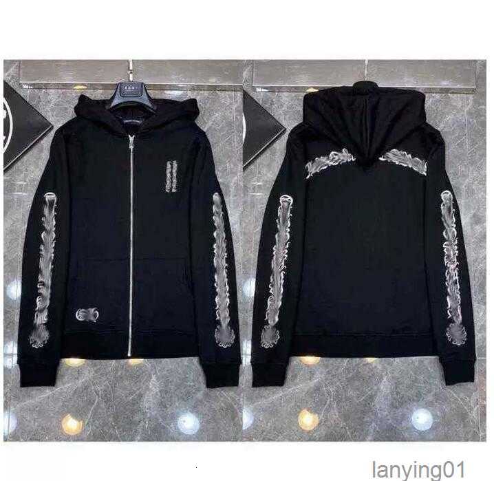

Classic Fashion Luxury Mens Zipper Ch Hoodies Designer Sanskrit Cross Print Pullover Hooded High Quality Sweatshirts Woman, C223