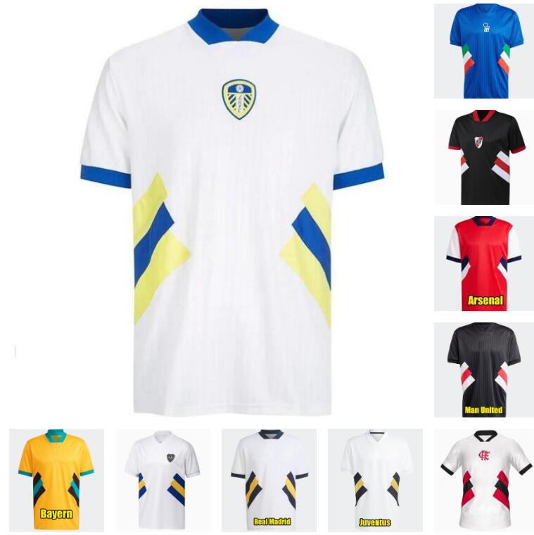 

ICONS Retro Soccer Jerseys the 90s ICONS Jersrey Real Madrids Italia Boca Juniors Flamengo River Plate retro football Shirts, 2021/2022 home