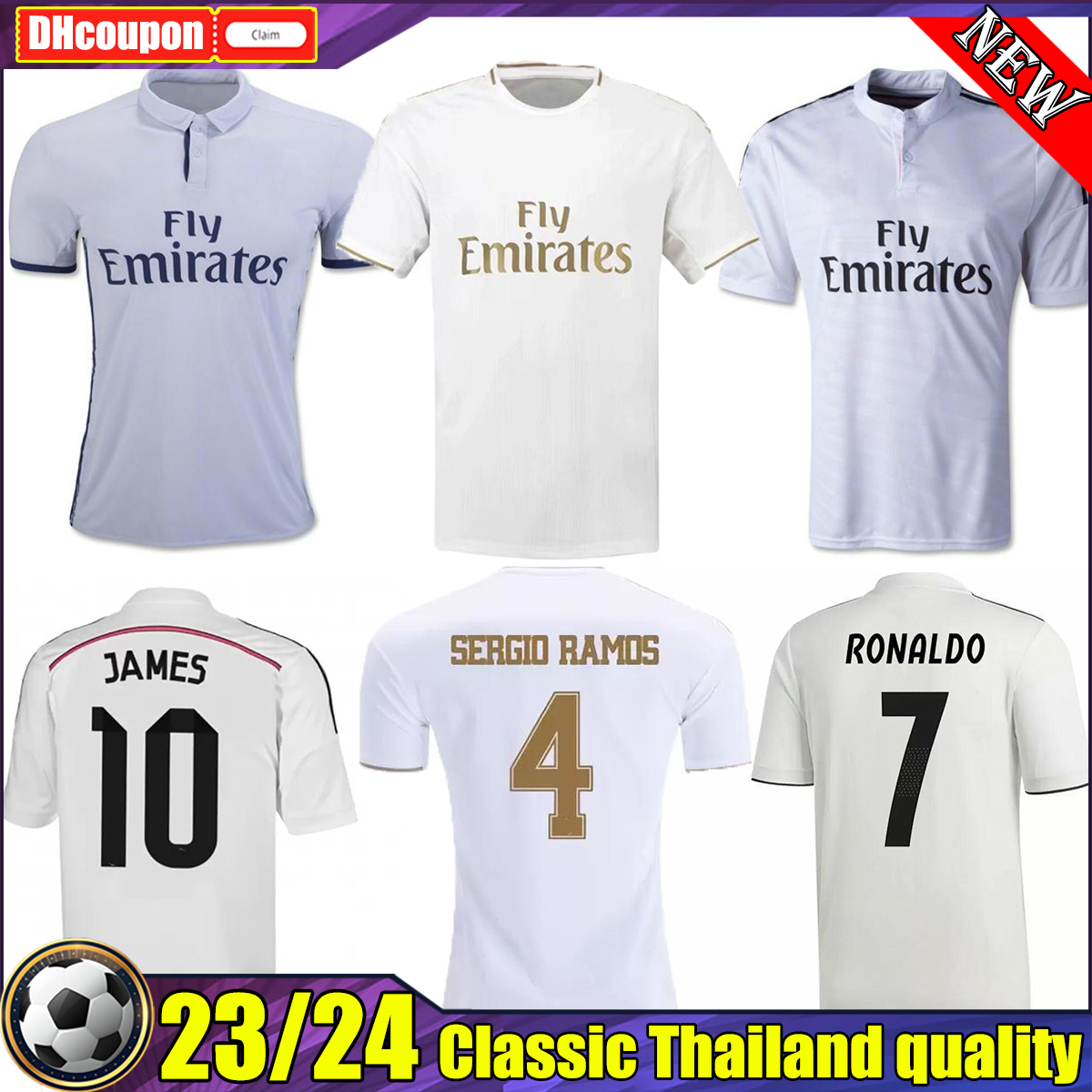 

SERGIO Retro soccer jerseys 2014 MODRIC MARCELO BALE BECKHAM BENZEMA Real Madrids RAMOS ASENSIO Vintage football shirt classic 14 15 16 17 18 19 20 Camisetas De Futbol, 08