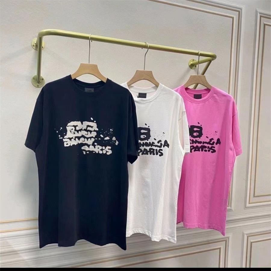 

Women's designer top t-shirt women's t-shirt printing letter loose casual fashion summer wear, Black