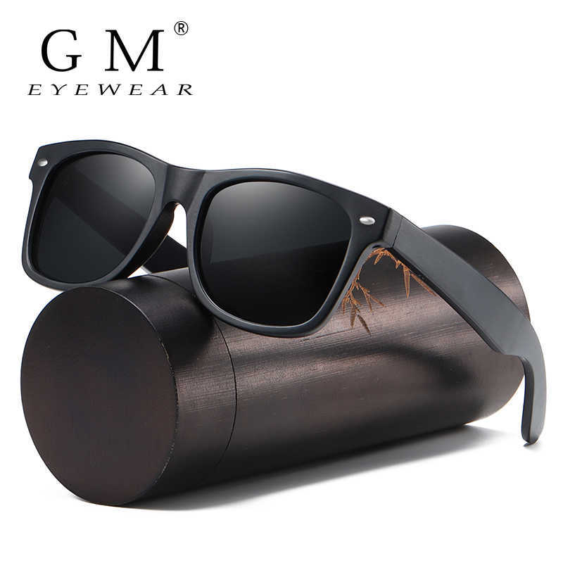 

GM Polarized Sunglasses 100% Natural Wooden Sunglasses Frame Bamboo Black sun glasses Men /Eomen Luxury Vintage Sunglasses UV400