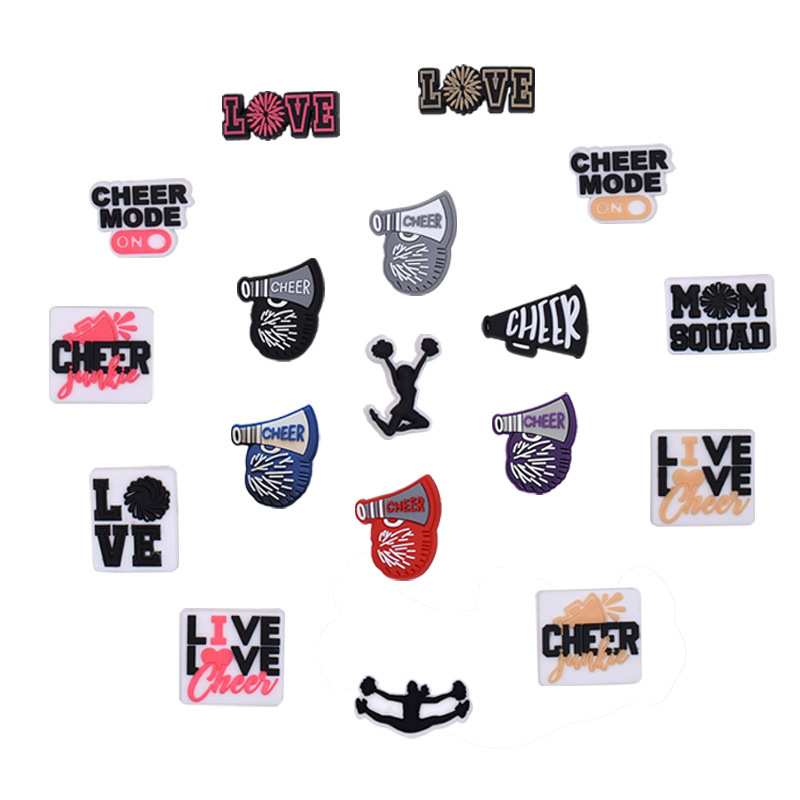

Anime charms wholesale childhood memories cheerleader girls toys funny gift cartoon charms shoe accessories pvc decoration buckle soft rubber clog charms, Equally mixed colors