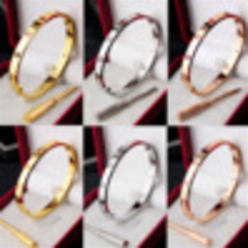 

Womens Love Bracelets Bangles Classic For Lover Fashion Unisex Bracelet Wristband Wedding Bangle Valentine'S Day With Box Siz267J