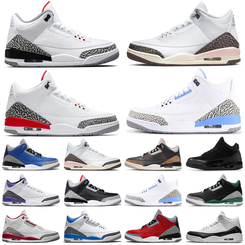 

3 women men basketball shoes Winterized UNC jumpman 3s Dark Iris Cardinal Red Mocha Black Cement mens Outdoor trainers sports sneakers tennis Size 36-47, As shown 25