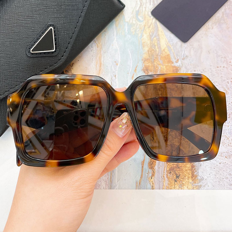

Lady designer sunglasses PSR31W wife fashion Square frame glasses UV400 protection Triangle pattern design of mirror leg band female luxury Top Quality