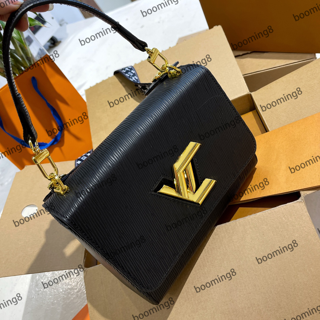 

Evening Handbags Women Designers Chain Bags Rotating Button Wave Pattern Satchel Luxury Water Ripple Real Leather Totes Crossbody Shoulder Bag Purse Messenger, Box