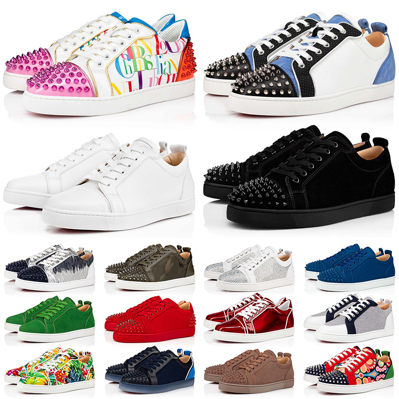 

Mens Womens Designer Casual Shoes Rivets Low Studed Triple Black White Classic christians Designers Shoe Fashion louboutins Sneakers Trainers Eur 36-47 Big Size 13, 1 (34) navy blue