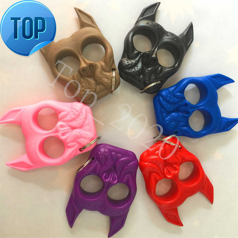 

Key Rings Emergency Self Defense Keychain Personal Safty Plastic Steel Talon Dog Key Chain Charm Car keychains 6 Colors