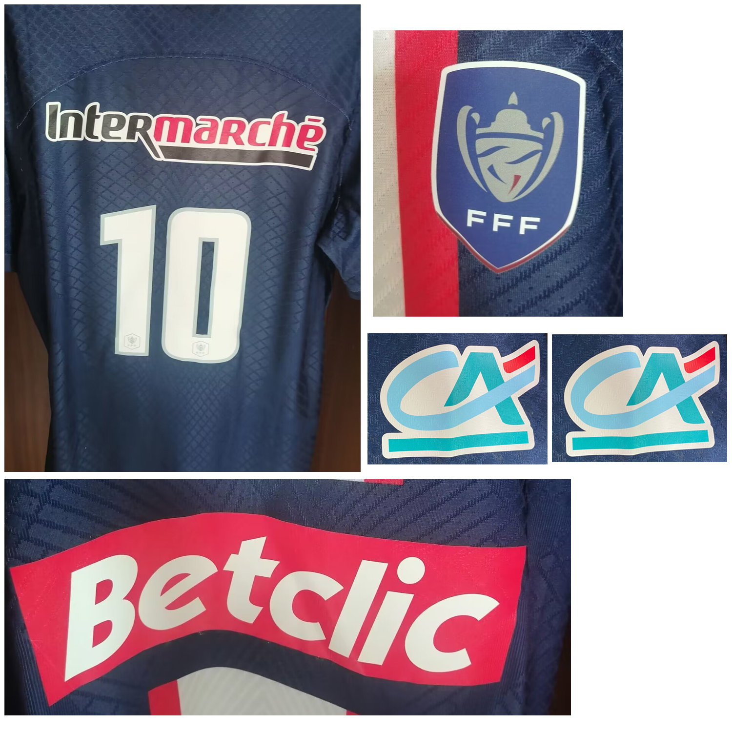 

Home Textile Match Worn Player Issue Coupe De France Heat Transfer Iron ON Soccer Patch Badge, #6