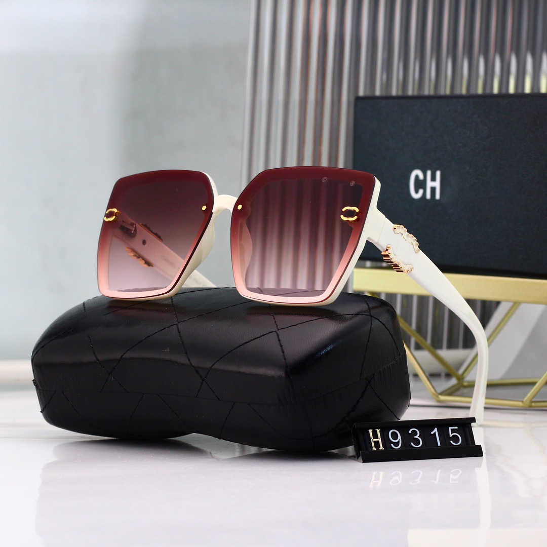 

Luxurious Designer Channel Sunglass Chanei Sunglasses Mens Womens Sunglasses 2023 New Fashion Sunglasses Large Frame Sunglasses White
