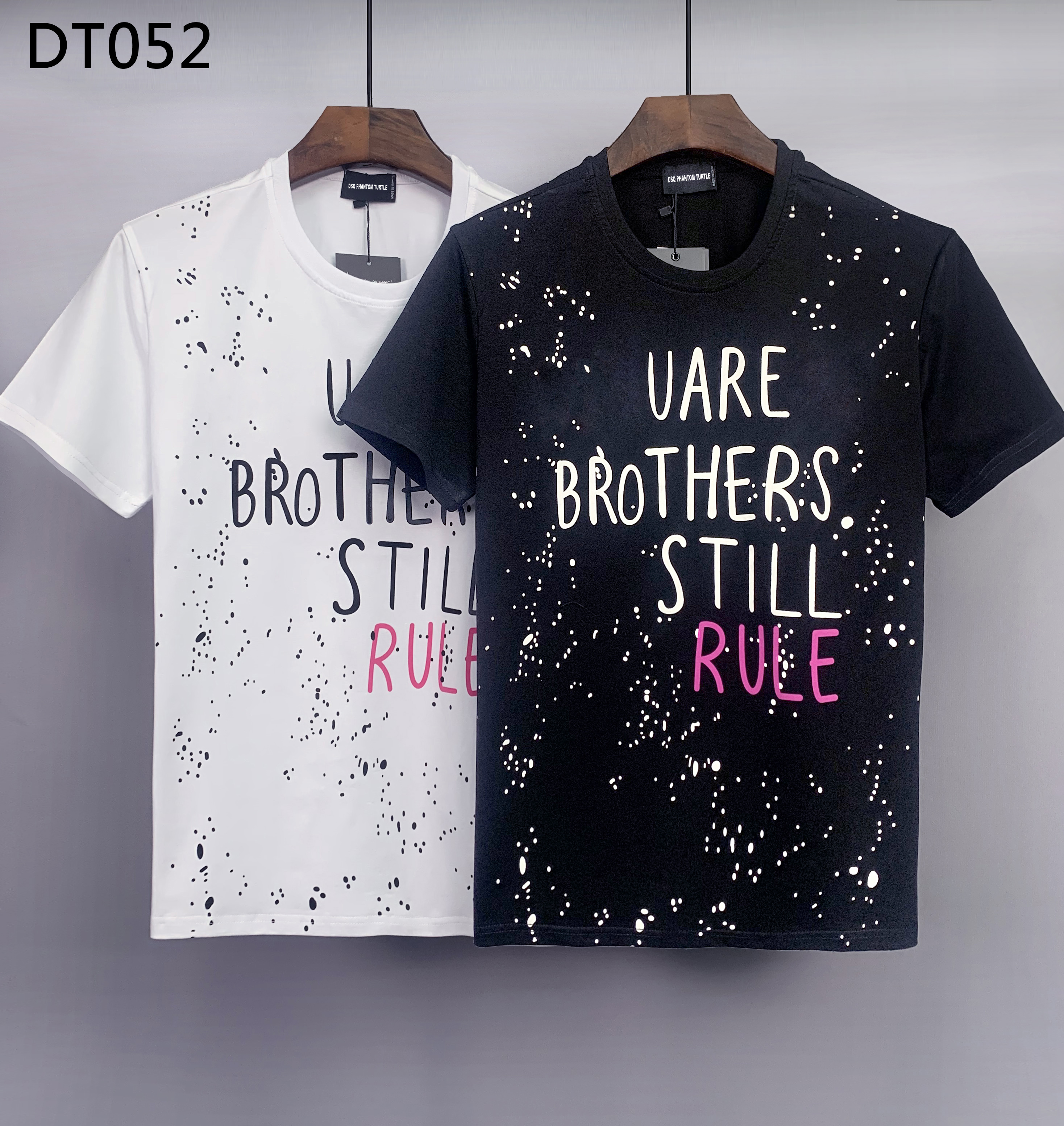 DSQ PHANTOM TURTLE Men's T-Shirts Mens Designer T Shirts Black White Back Cool T-shirt Men Summer Fashion Casual Street T-shirt Tops Plus Size
