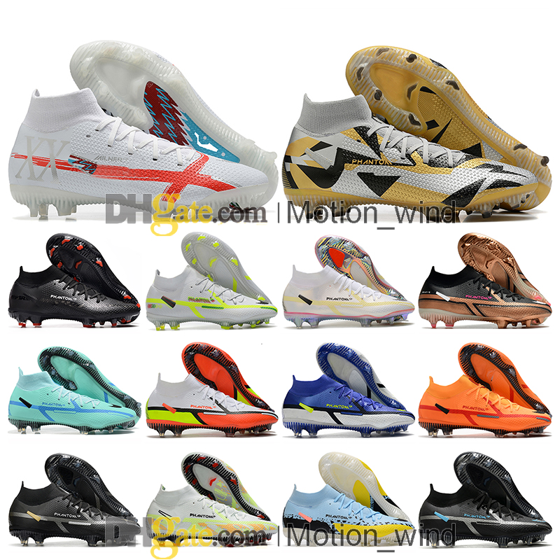

Gift Bag Mens High Ankle Football Boots Phantom GT2 Dynamic Fit Elite FG Firm Ground Cleats Neymar ACC Phantom GT II Soccer Shoes Tops Outdoor Trainers Botas De Futbol, Color 4