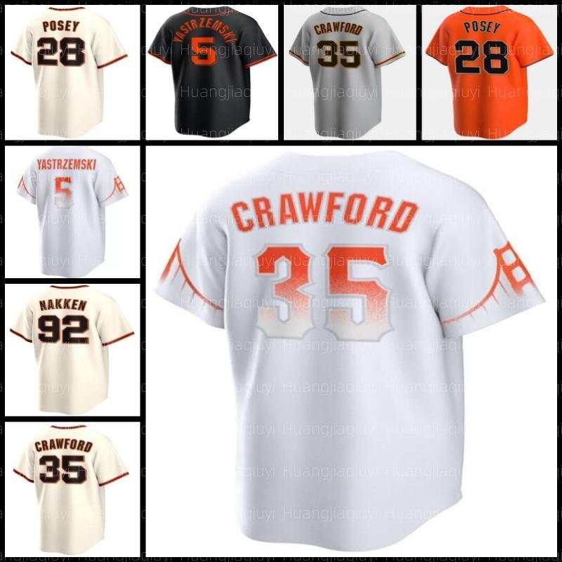 

Mens Buster Posey Baseball Jersey San Francisco Brandon Crawford Mike Yastrzemski Will Clark Brandon Belt Joey Bart LaMonte Wade Jr. Wilmer Flores Jason Vosler, Men jersey