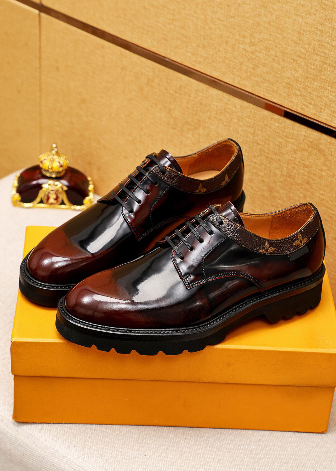

2023 Mens Designer Dress Shoes Classic Business Fashion Brand Elegant Formal Wedding Genuine Leather Shoes Men Lace Up Office Oxfords Size 38-45, Burgundy