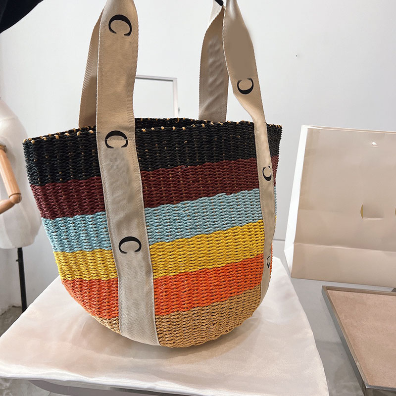 

Raffia Knit Tote Bag Designer For Women Luxurys Totes Beach Bags Crossbody Clutch Fashion Shoulder Bag Designers Handbags Purses Bum Bag, Small-40x29cm
