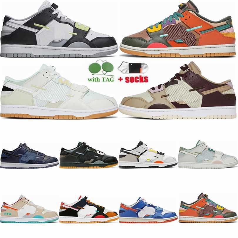 

Scrap Low Designer Shoes Plate-forme Womens Mens Casual Sneaker Latte Sea Glass University Red Mummy Valentine Day Platform Luxury Woman Trainers