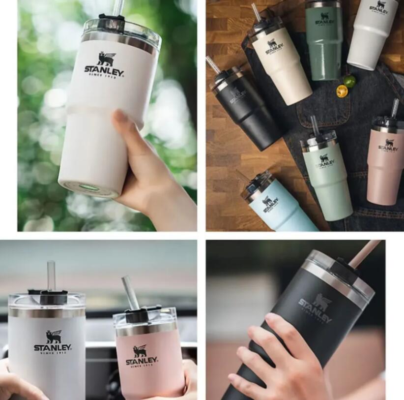 

Ready To Ship 30oz Stayley Car Tumblers Heat Preservation Couple Simple Cups Stainless Steel Large Capacity Male And Female Students Water Bottles With LOGO GJ0309, Pink