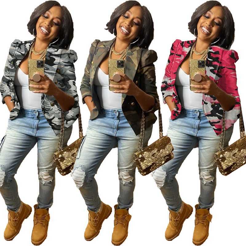 

Women Clothing Fashion Casual Blazers 2023 New Womens Camouflage Printed Single Western Top, As shown in figure