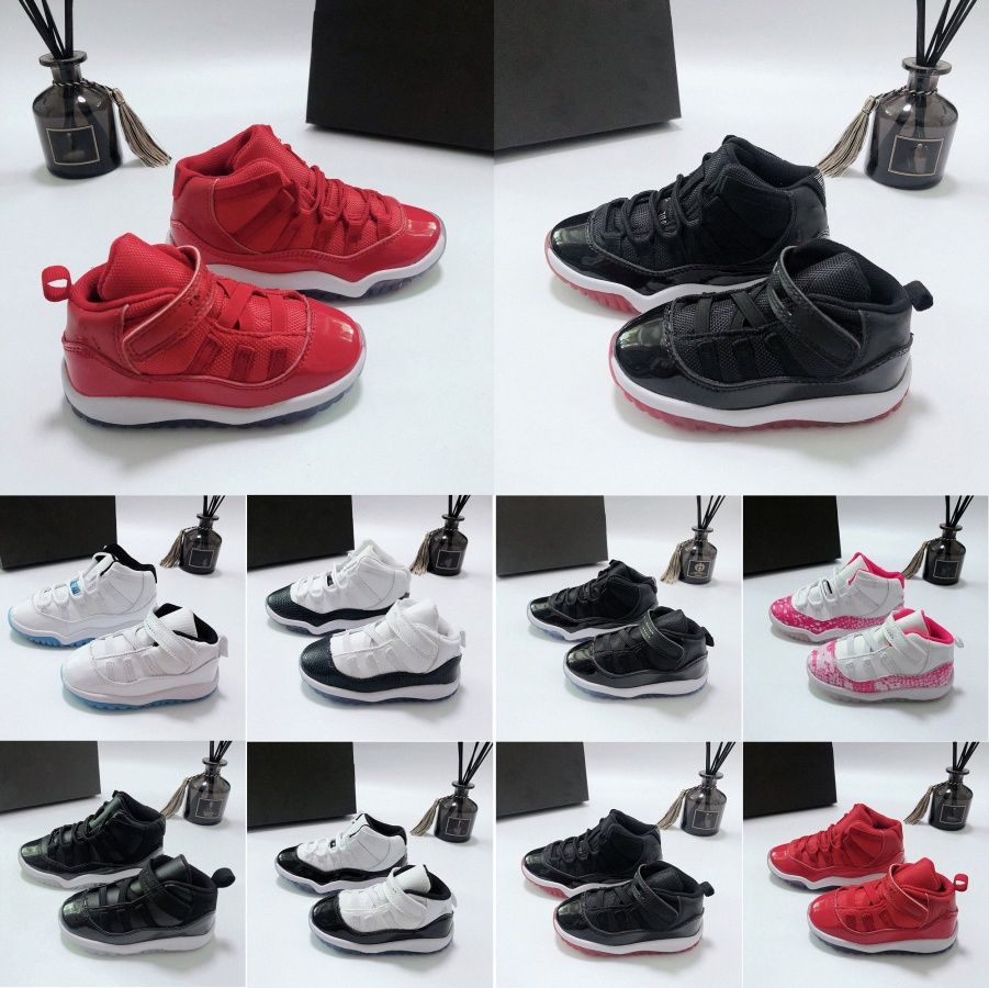 

Kids Basketball Shoes 11S Gym cherry Children toddler Gamma Black Blue Concord 11 trainers baby youth boys girls Grey sneakers Space Jam Infants Desig W84P#