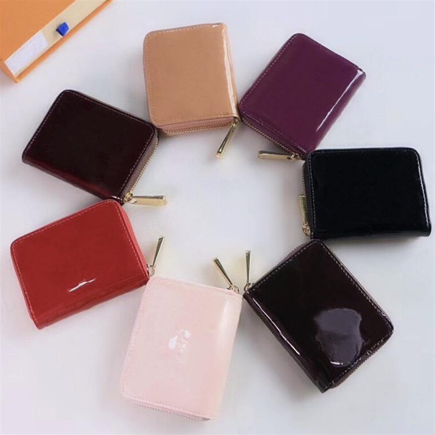 

Whole Patent leather short wallet lady high quality shinny leather card holder coin purse women Fashion wallet classic zipper 2011, Ribbon(not for sale separately)