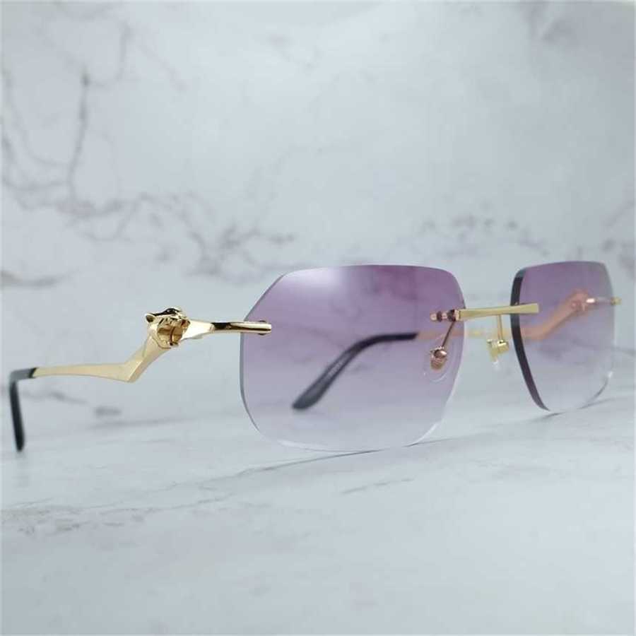 

Sunglasses Luxury Sunglasses Mens Panther Rimless Carter Trending Glasses Retro Classic Shades Eyewear For Women Lentes De SolKajia 2023