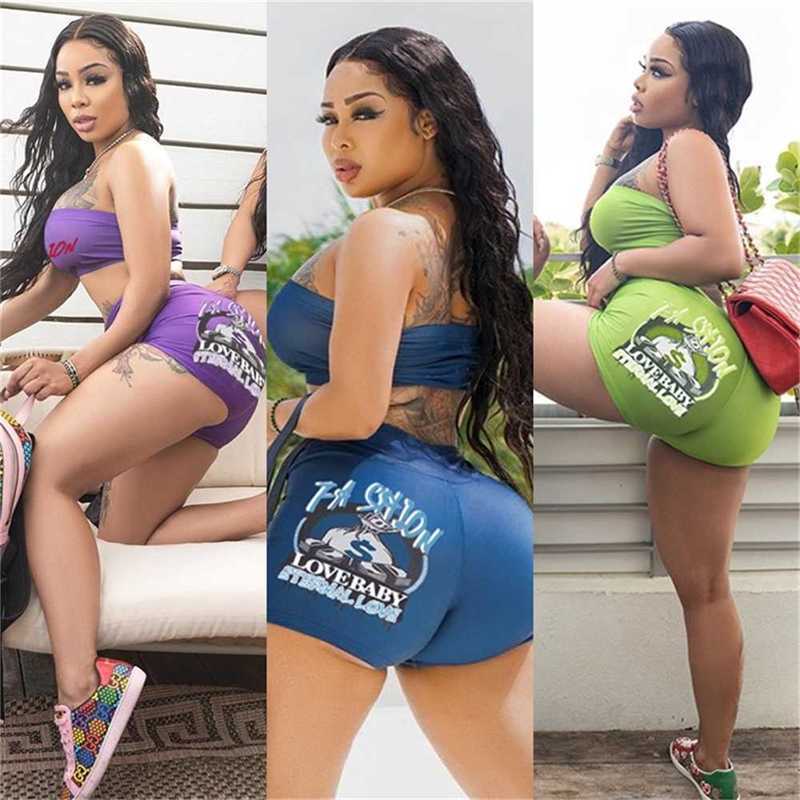 

Women Clothing Tracksuits Casual Two Piece Outfits Digital Positioning Printing Fashion Sexy Temperament Commuting 3-color 2-piece Set, Purple