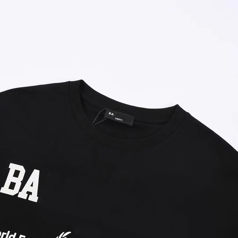 

2023 New men's fashion clothing summer casual fashion designer printed street short sleeve net red the same couple's edition models limited classic Base letter sign, Black