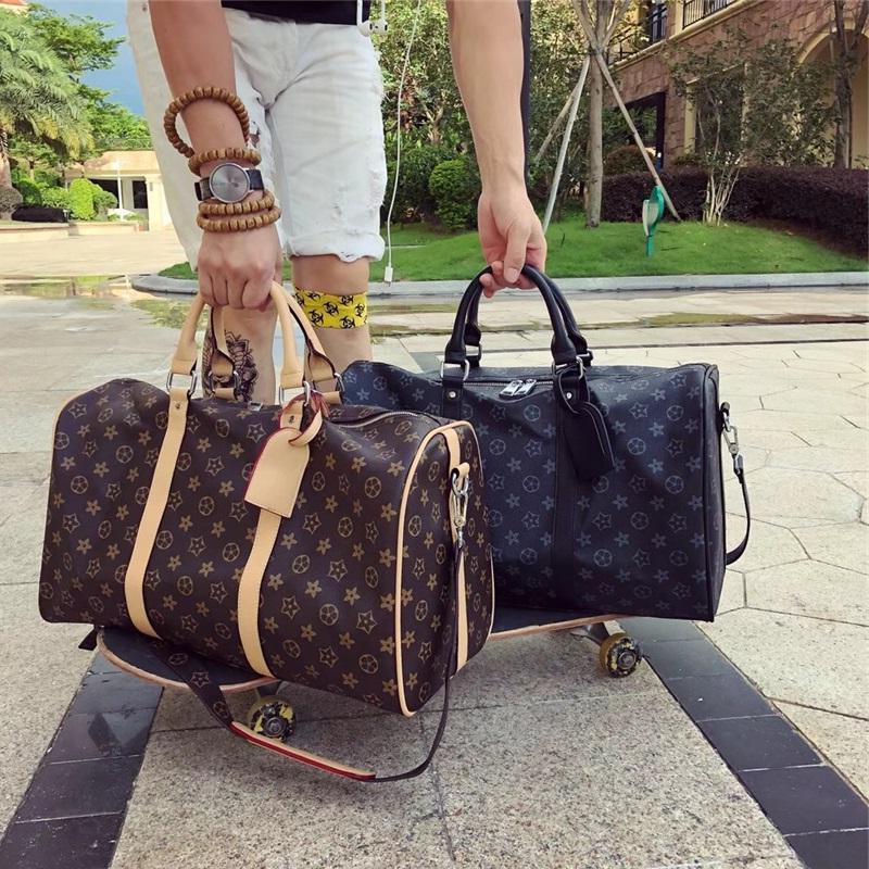 

Totes Designers fashion duffel bags luxury louiseity men female travel bags leather handbags large capacity holdall carry on luggage ov Jboa, Brown flower