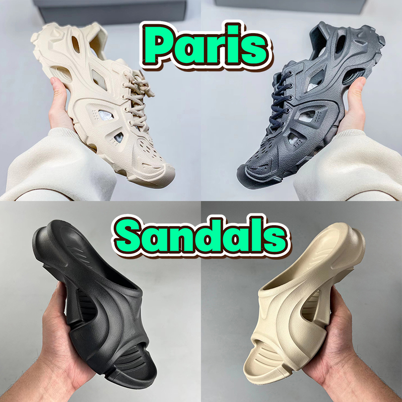 

Paris Sandals Mold Slides Slippers mens Foam Runner Sandal designer HD Lace-up Sneaker rubber slide pool sliders crocs Slipper summer Luxury men beach Sandal shoes