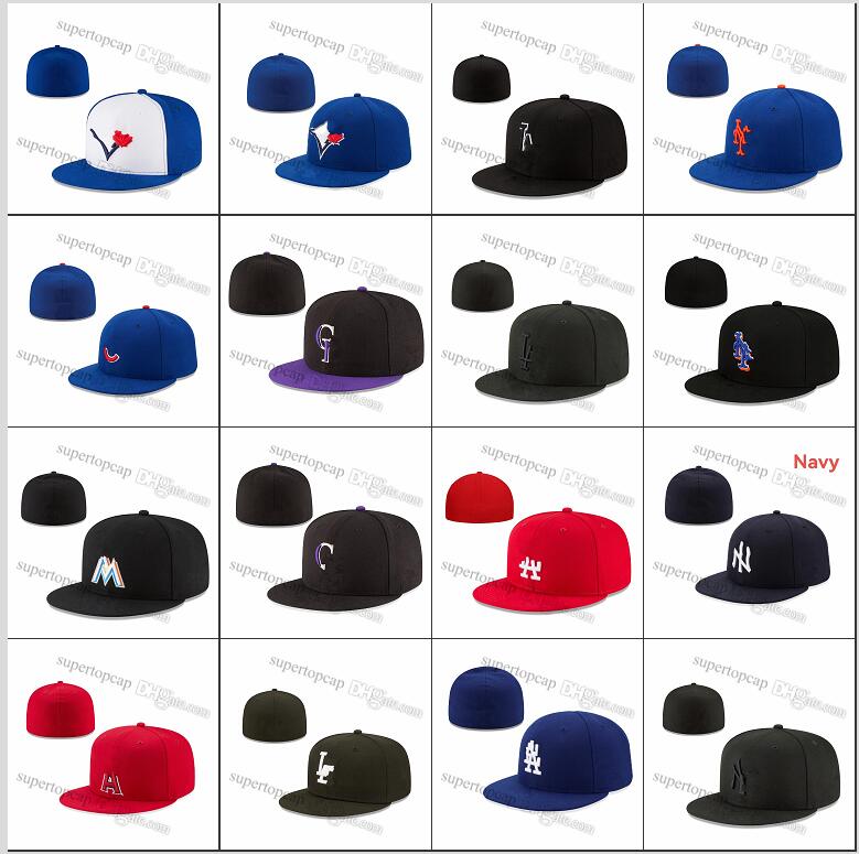 

2023 Men's All Teams Baseball Sport Team Hats Full Closed Design Fan's American Sports Fitted Caps Size 7- Size 8 Mix Colors