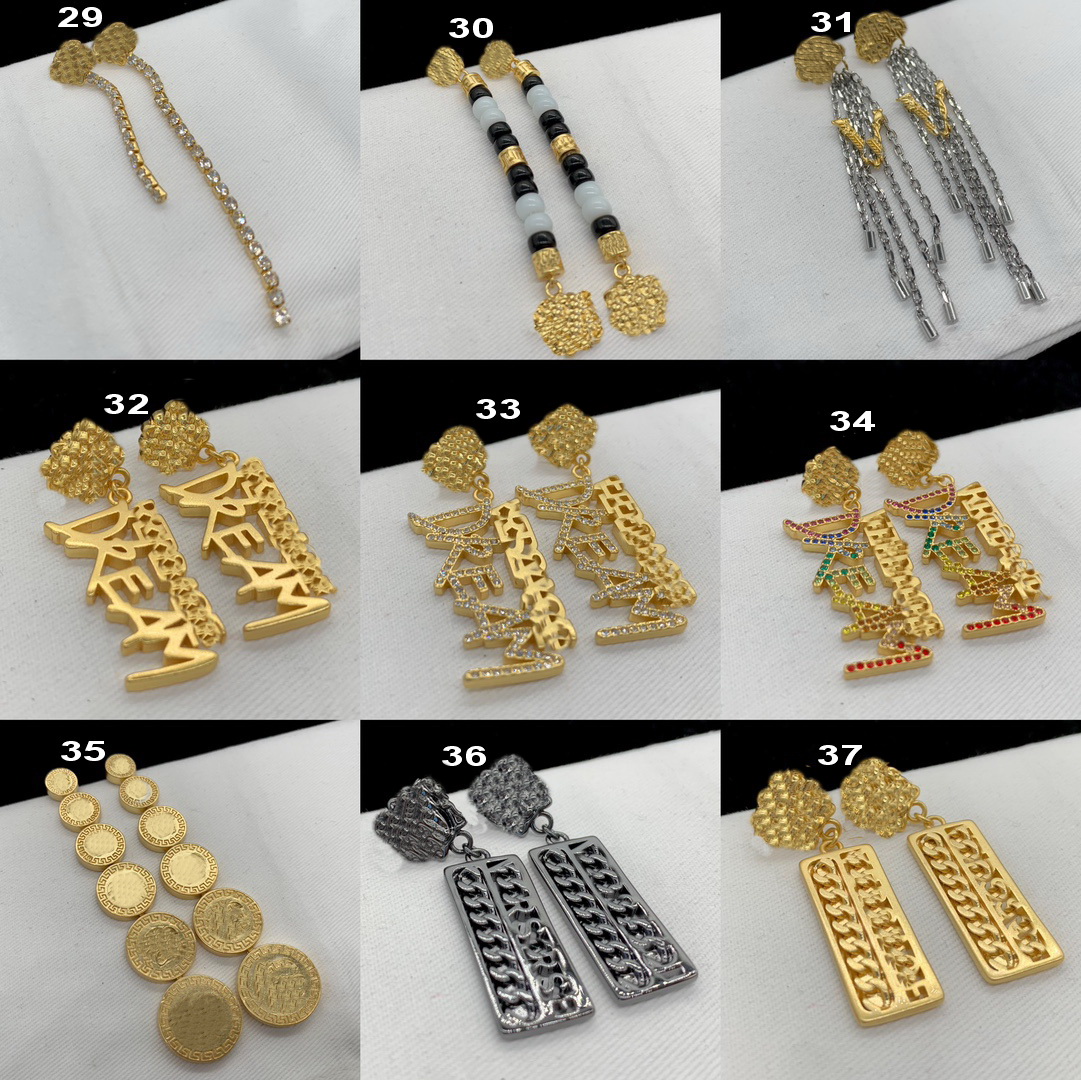 

Multiple style Designed Enamel Earrings Hoop Ear Stud leaf Banshee Medusa Head Portrait 18K Gold Plated Starfish Ladies Earrings Designer Jewelry Women MER14