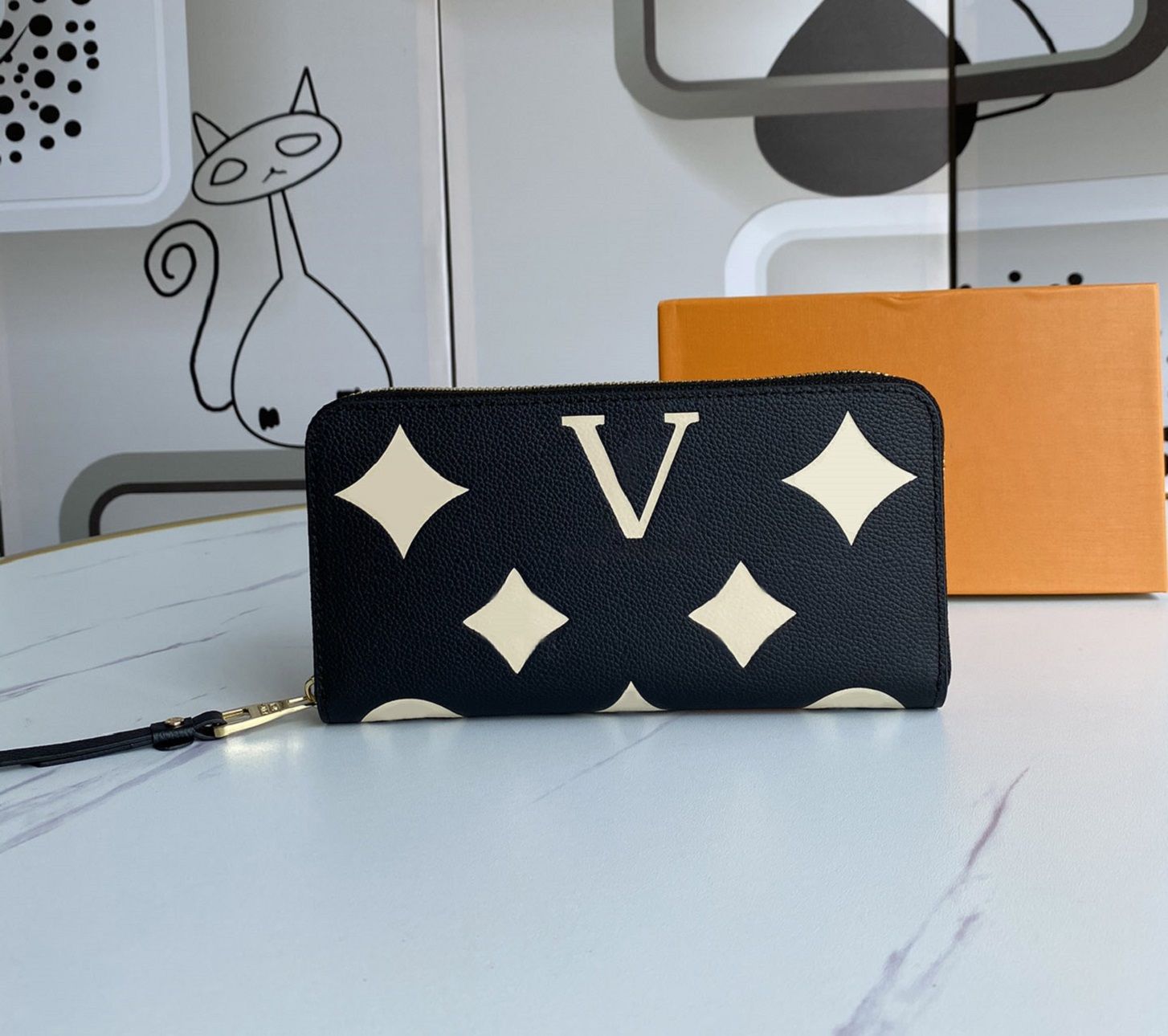 

Fashion designer wallets luxury Adele Purse men women clutch Highs quality monograms zipper coin purses ladies card holder original box double bag style 69794, Embossed monogrames