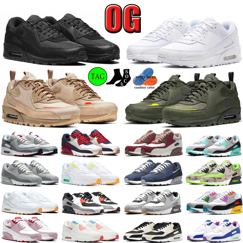 

Original running Shoes 90 90s Mens women Sports Sneakers Hyper Grape Recraft Triple White Black Metallic Infrared UNC Trainers EUR 36-45, #42 solar flare 36-40