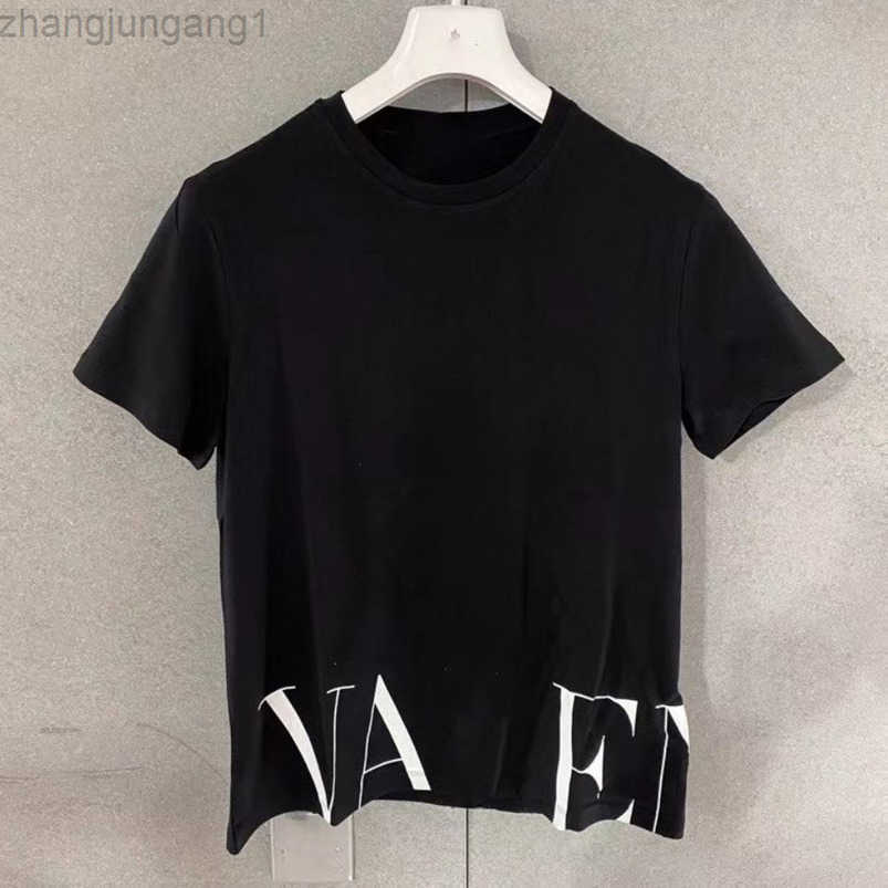 

22SS DesignerT-shirt Summer Upscale Round Neck Short Sve Loose Men And Women Lovers Pure Cotton Half Sve Fashion Brand Sweatshirt T-shir black, White