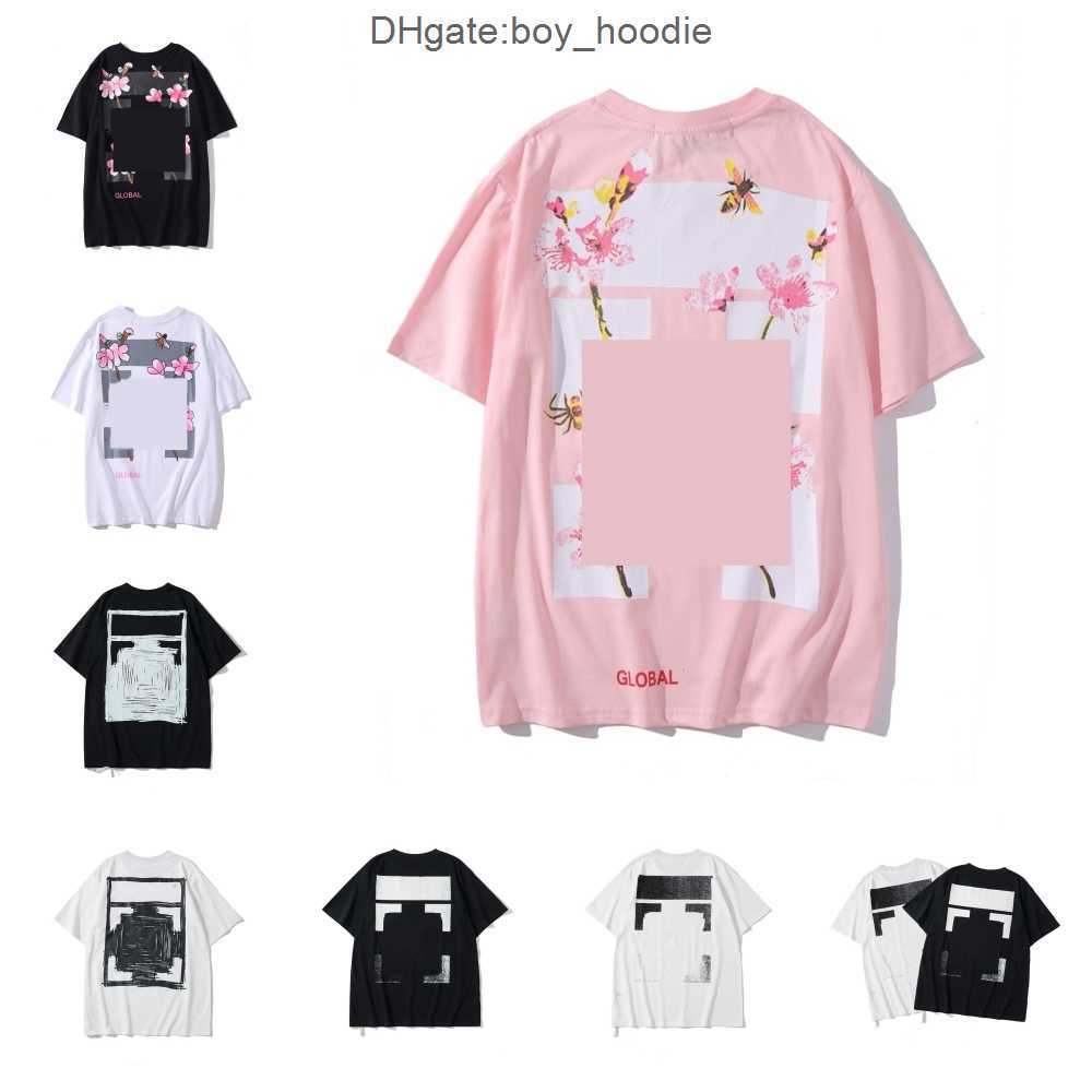 

Mens Designers T Shirts Summer Loose Tees Fashion white Man  Casual Shirt Luxurys Clothing Street Shorts off Sleeve Clothes, 19